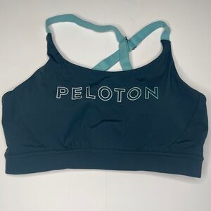 $58 Peloton M Renewed Control Colorblock Mesh Back Bra Logo Racerback Nylon